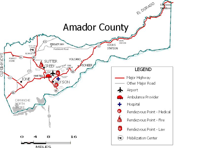 Amador County Map